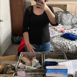 Black three quarter length semi-dressy